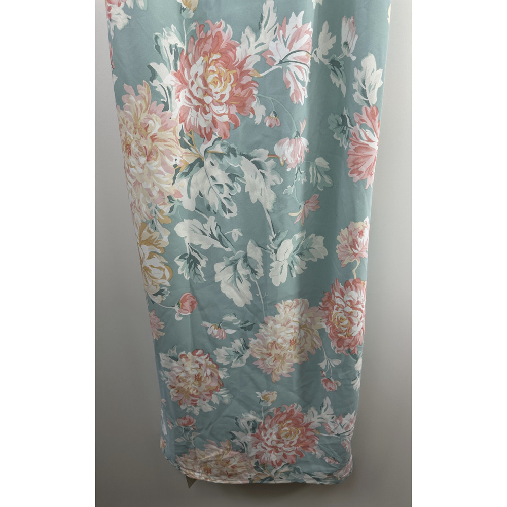 NWT Abercrombie & Fitch Cowl Neck Slip Maxi Dress Satin Floral Women's Size XL - Picture 6 of 16